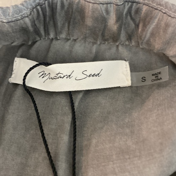 Mustard Seed Miranda Raw Edge Tube Jumpsuit. Gray Smokey Haze. Size: Small - Picture 12 of 15